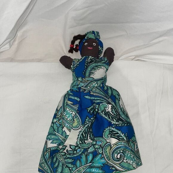 Reversible handmade cloth Jamaica doll - Picture 3 of 5